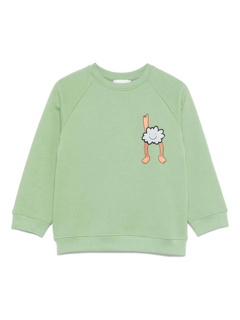 Stella McCartney Kids Sweater met wolkenapplicatie Groen