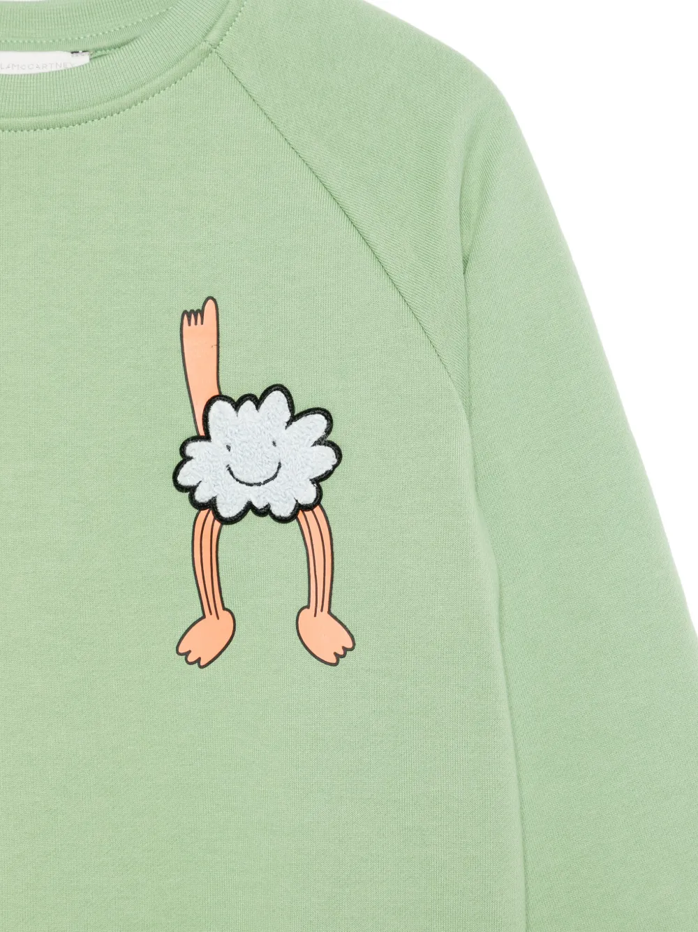 Stella McCartney Kids Sweater met wolkenapplicatie Groen