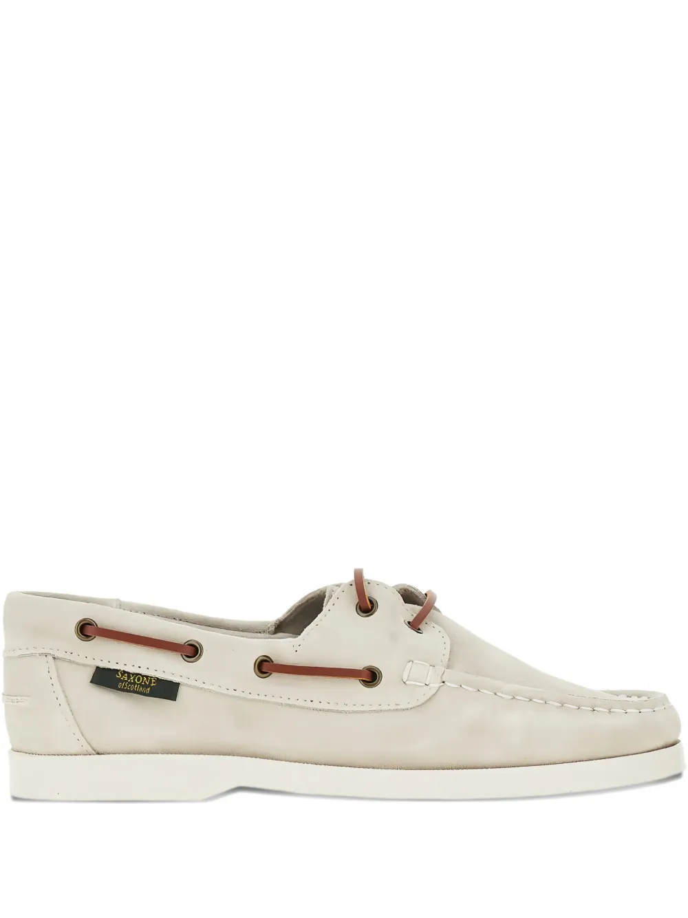 SAXONE OF SCOTLAND suede boat shoes Neutrals