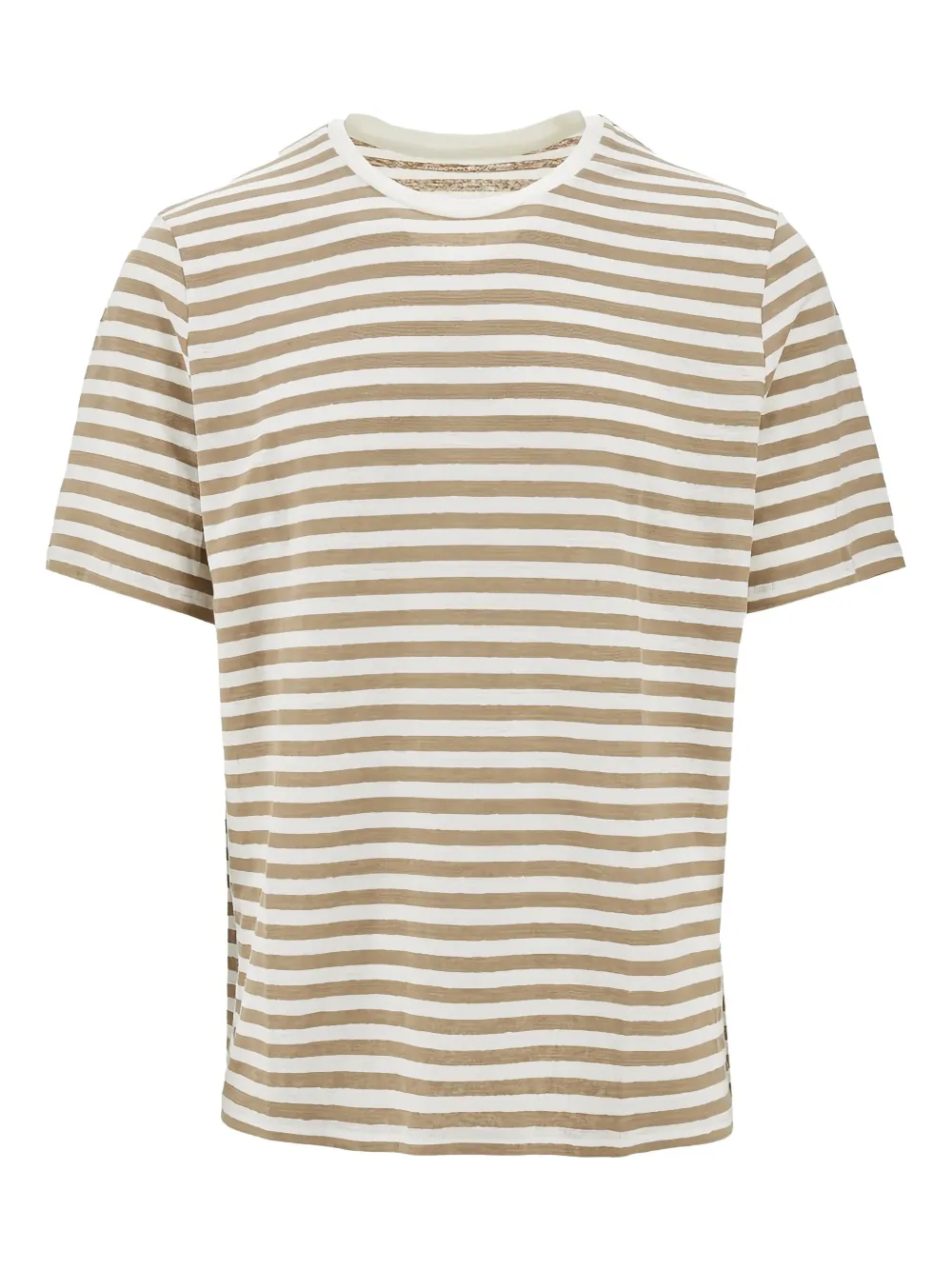 Majestic Filatures striped crew-neck T-shirt Beige