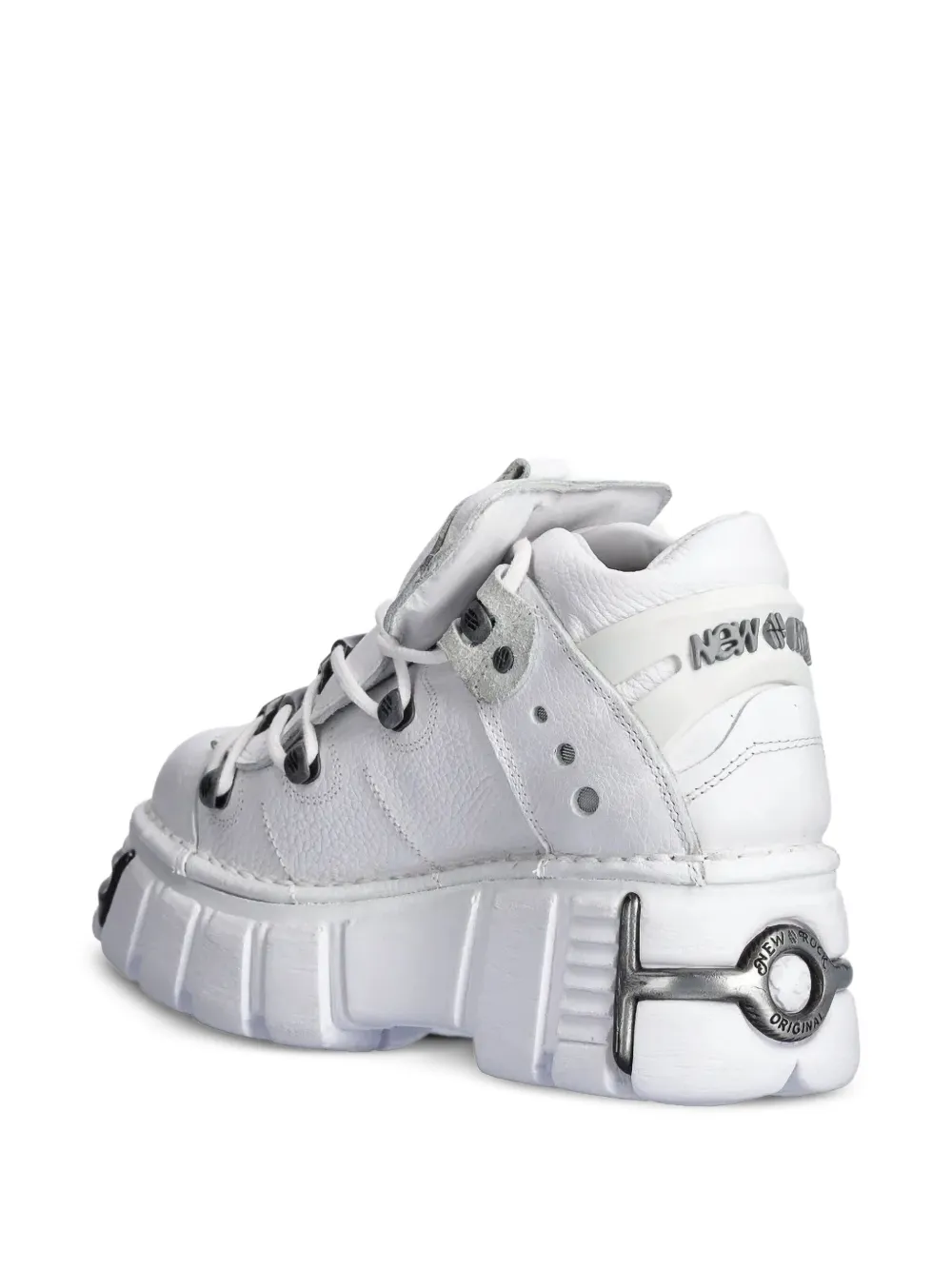 NEW ROCK platform lace-up sneakers White