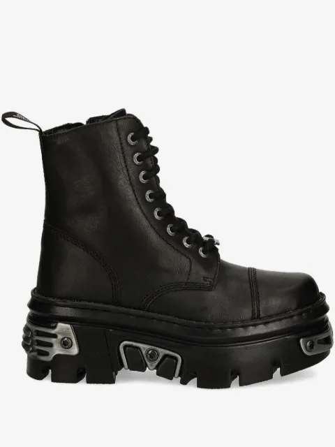 NEW ROCK lace-up platform combat boots