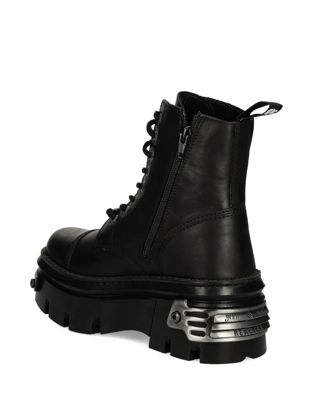 NEW ROCK lace-up platform combat boots Black