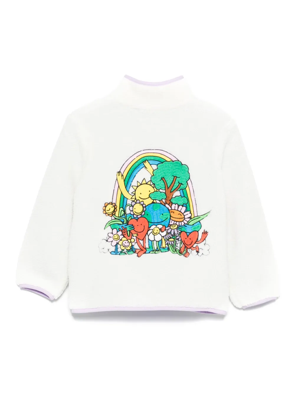 Stella McCartney Kids veste en polaire à fleurs brodées | Vestes en fourrure artificielle | Image 2