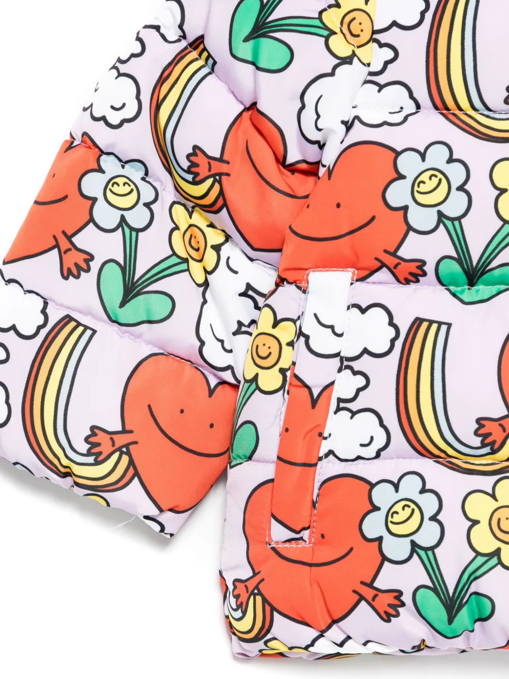 Stella McCartney Kids Donsjack met grafische print Paars