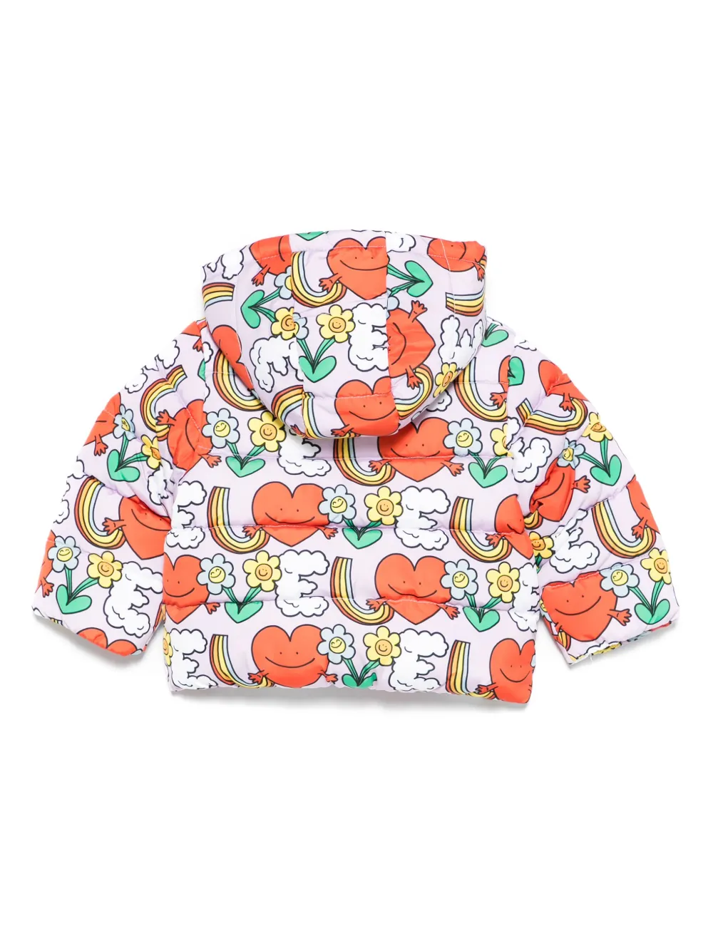 Stella McCartney Kids Donsjack met grafische print Paars