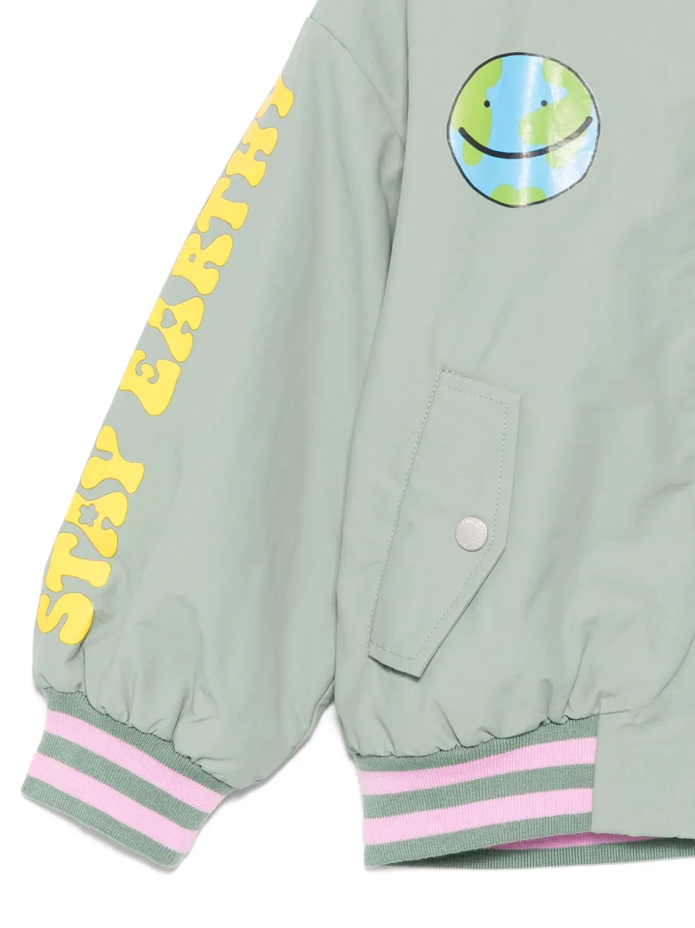 Stella McCartney Kids Bomberjack met print Groen