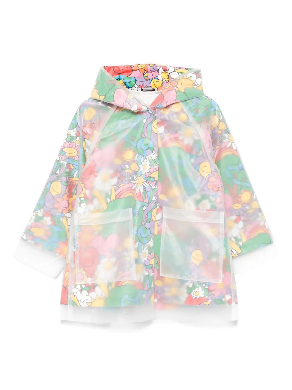 Stella McCartney Kids Regenjas met bloe print Groen