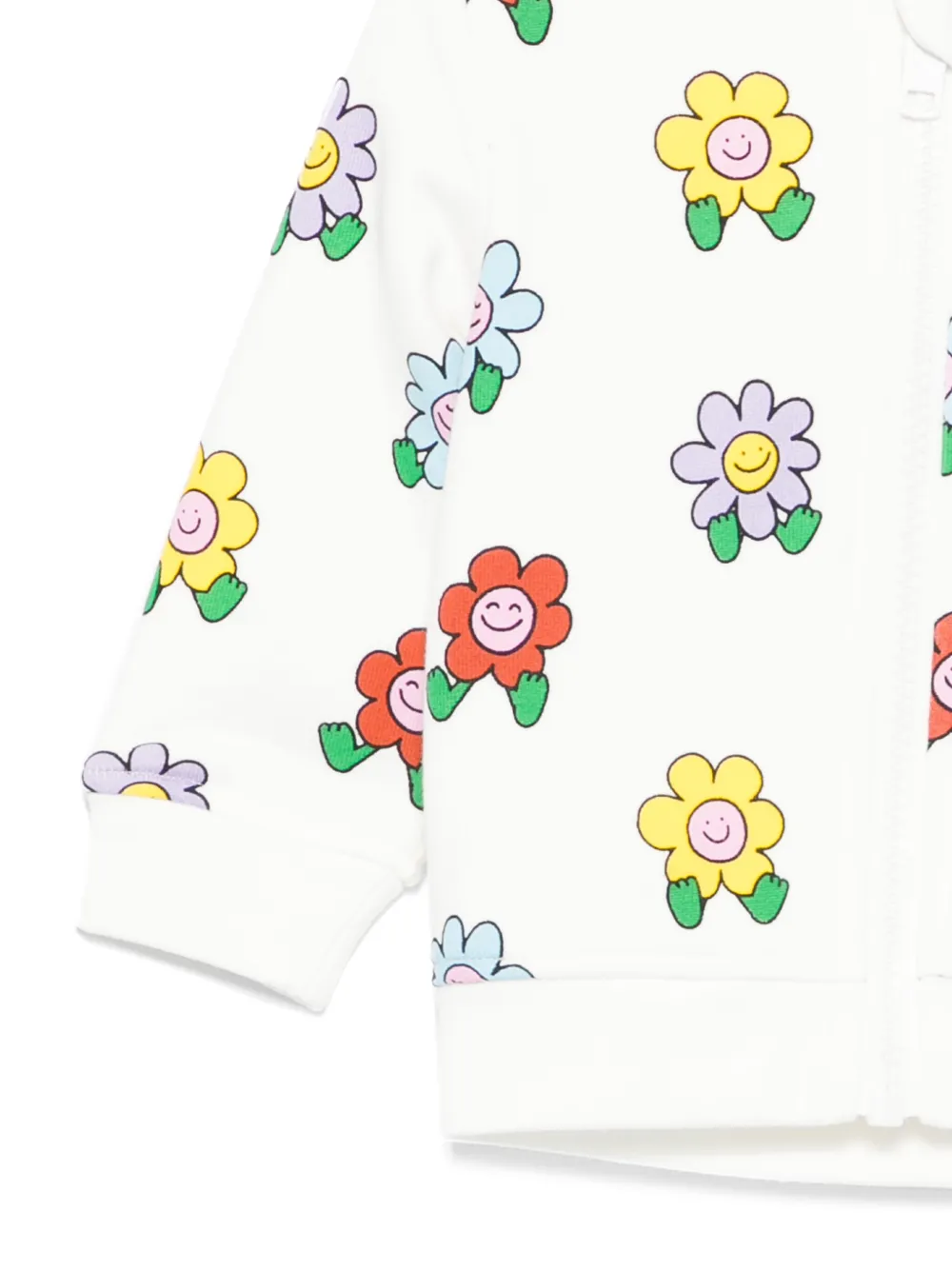 Stella McCartney Kids Hoodie met bloemenprint Wit