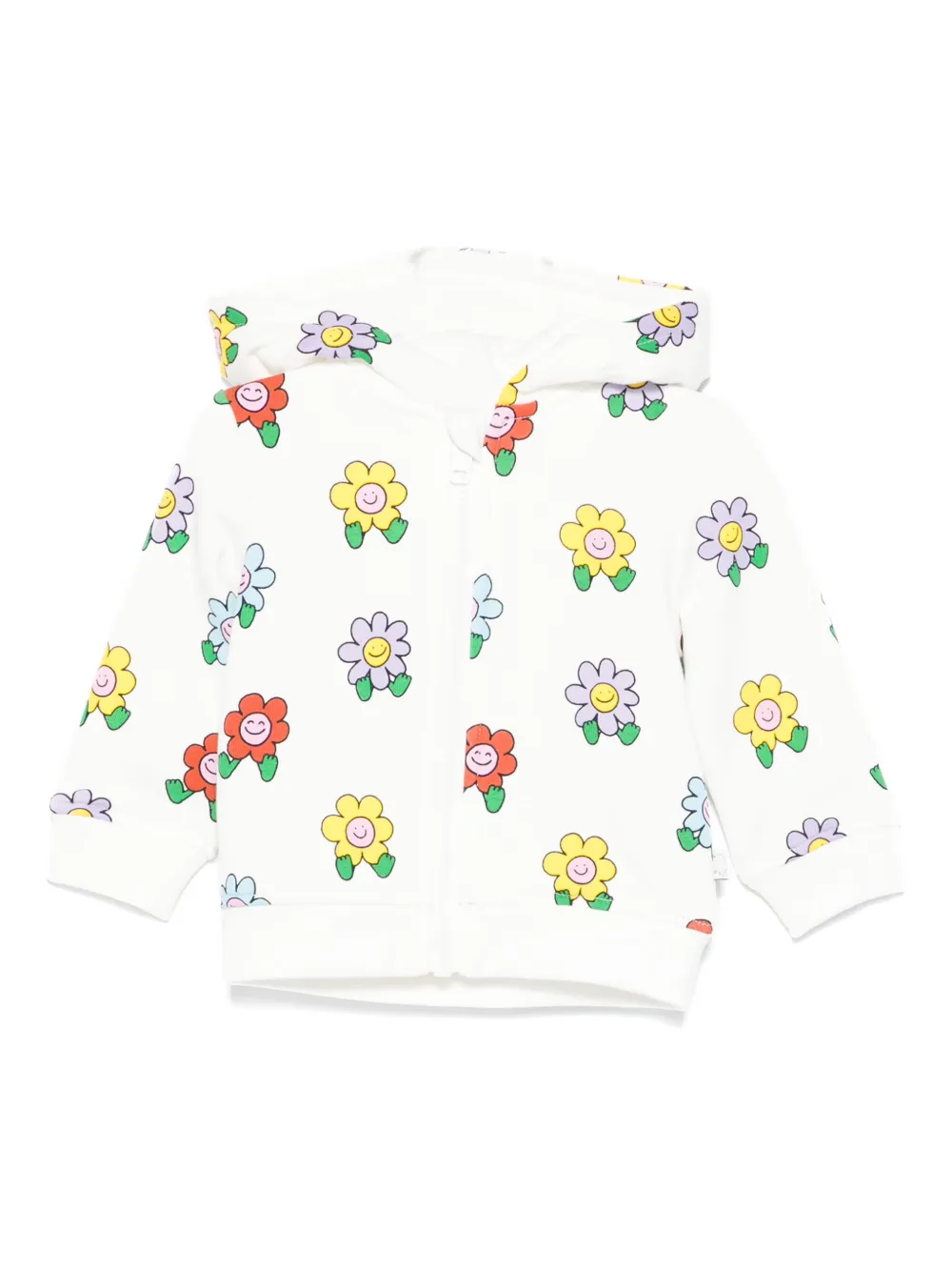 Stella McCartney Kids Hoodie met bloe print Wit