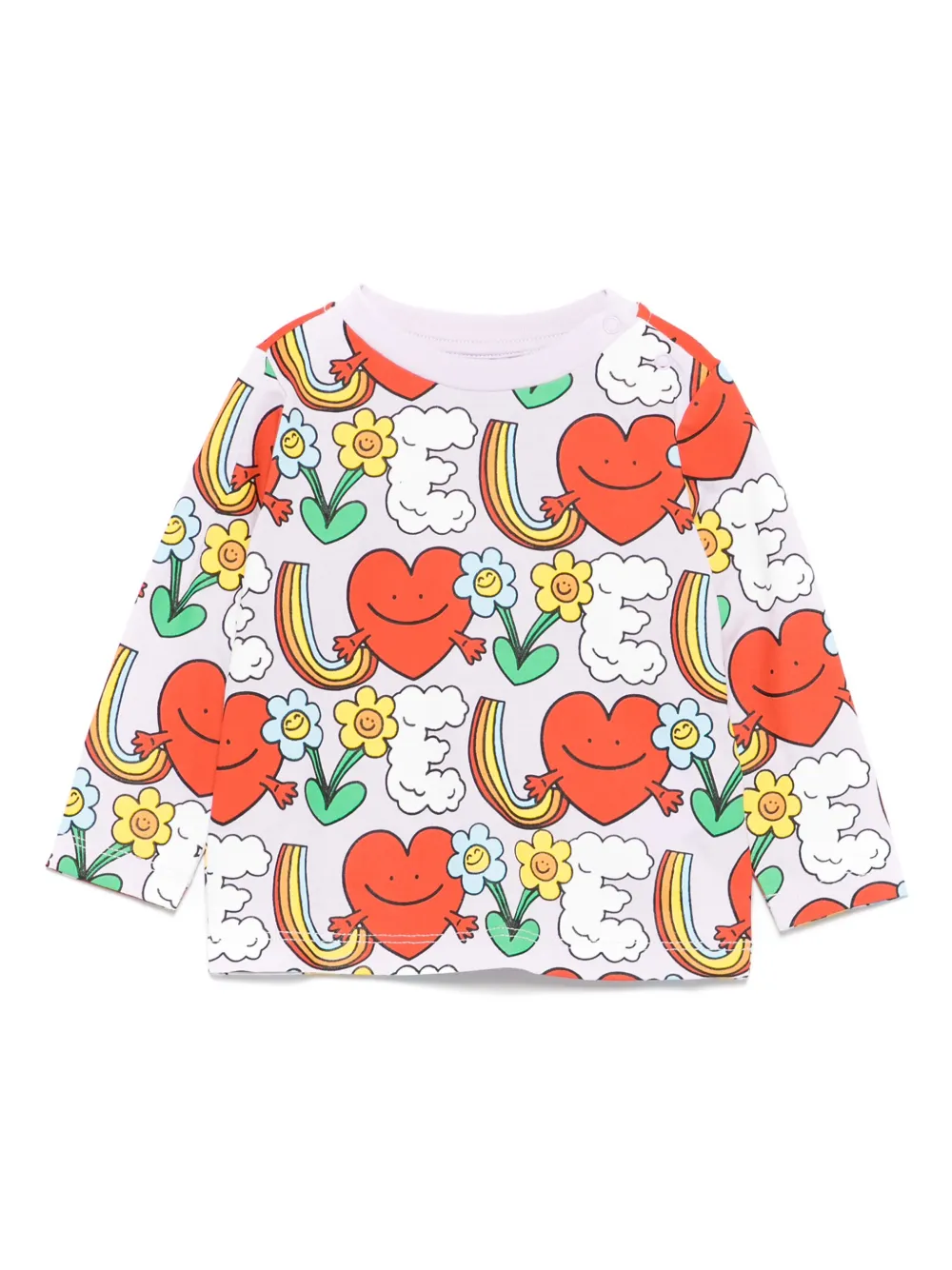Stella McCartney Kids Sweater met grafische print Paars