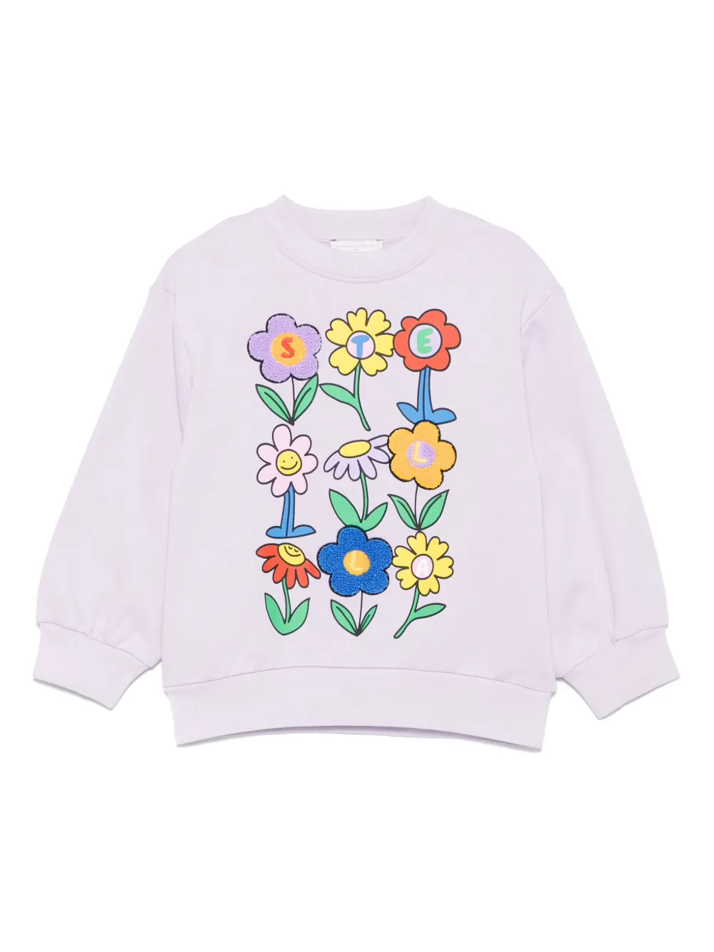 Stella McCartney Kids Sweater met bloe print Paars