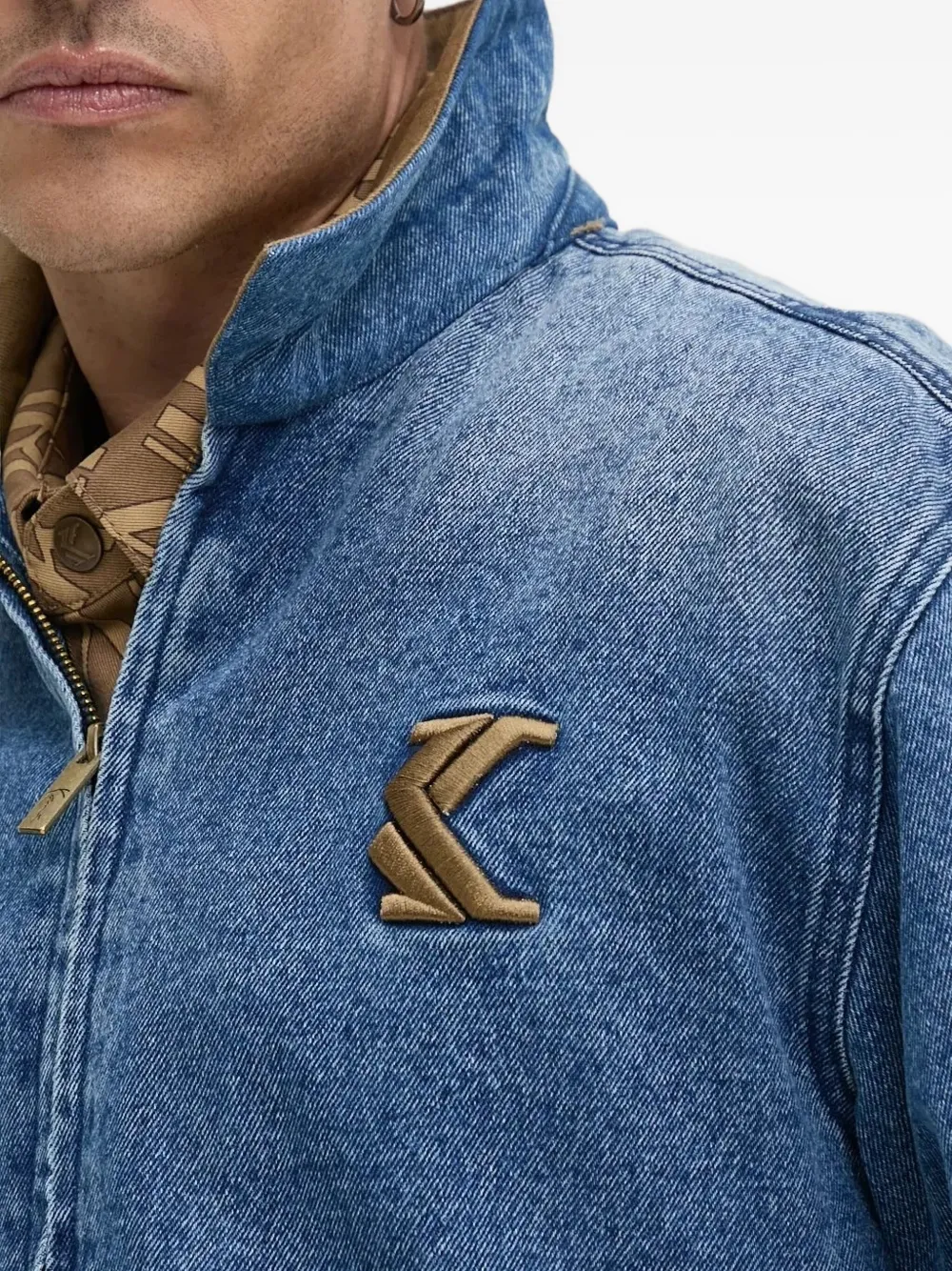 karl kani Denim jack Blauw