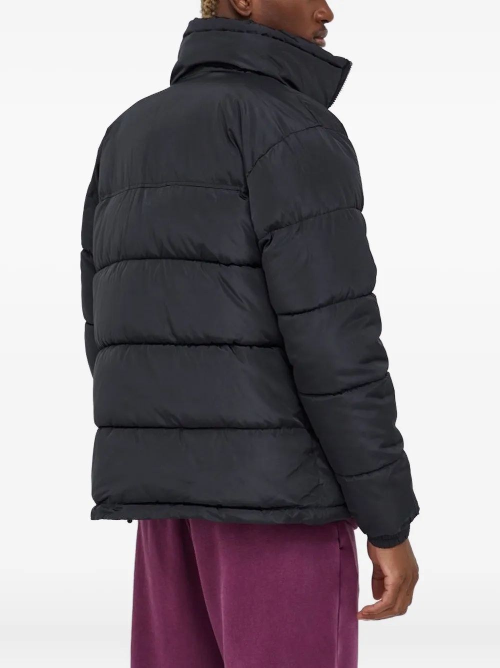 karl kani logo-plaque padded jacket Zwart