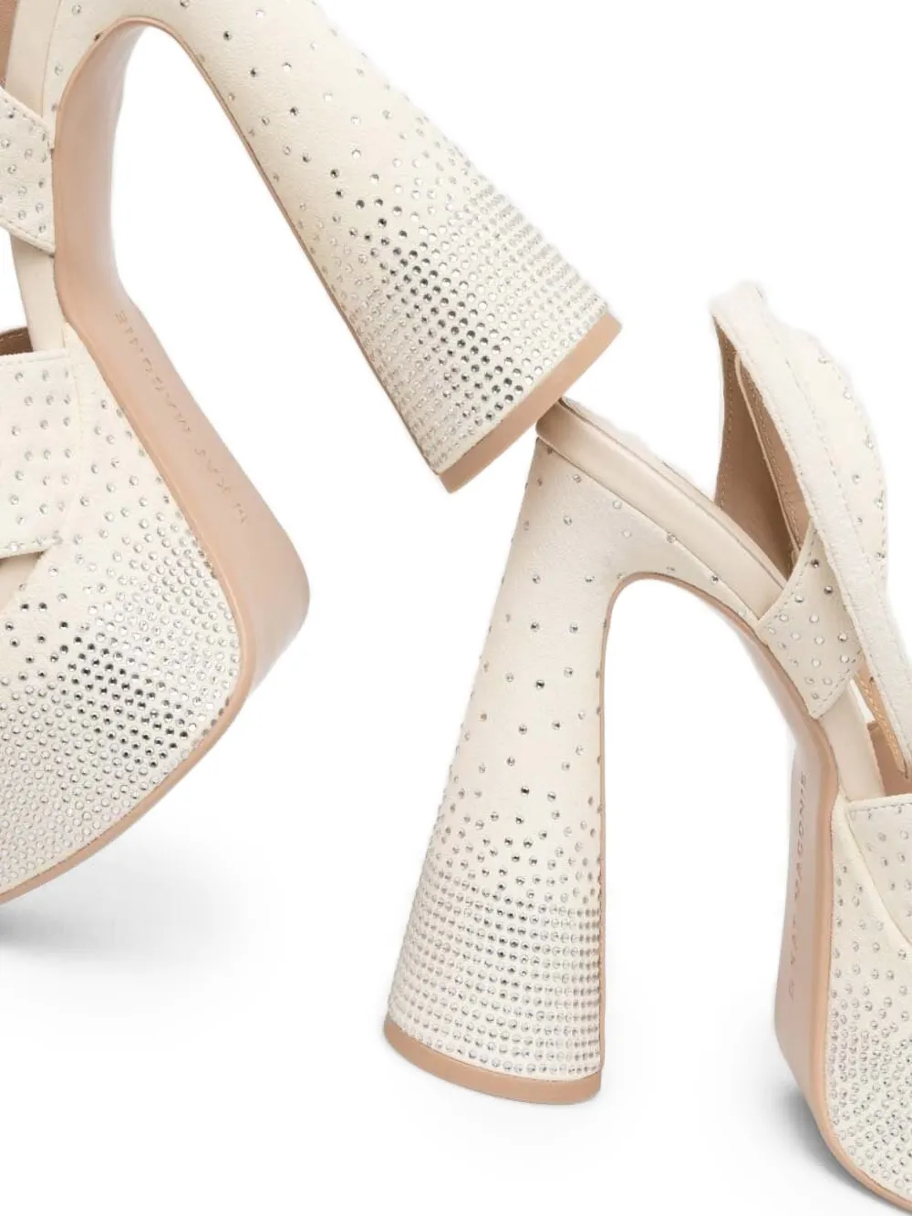 Kat Maconie 150mm Cady crystal-embellished platform pumps White