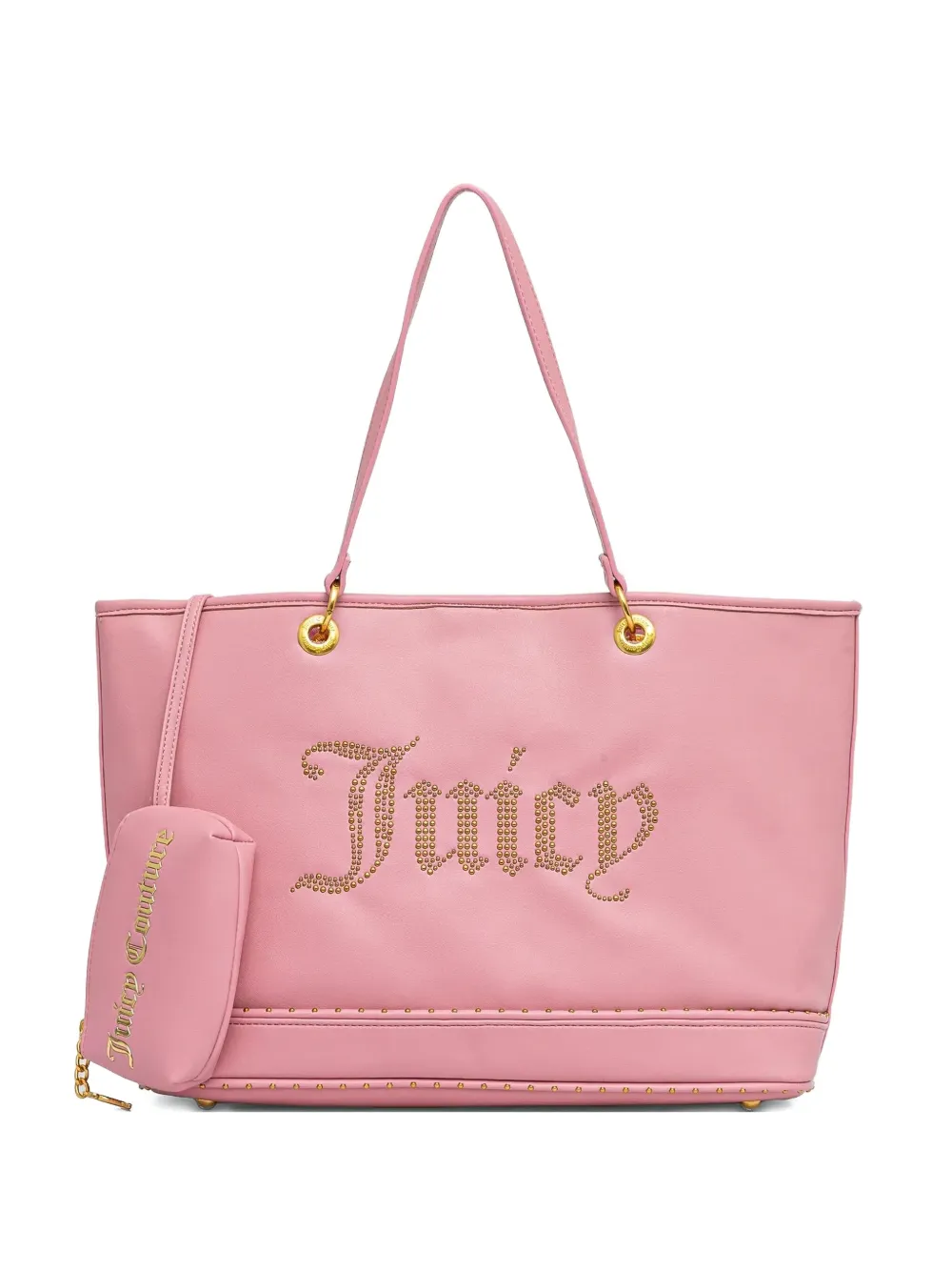 logo-studded tote bag