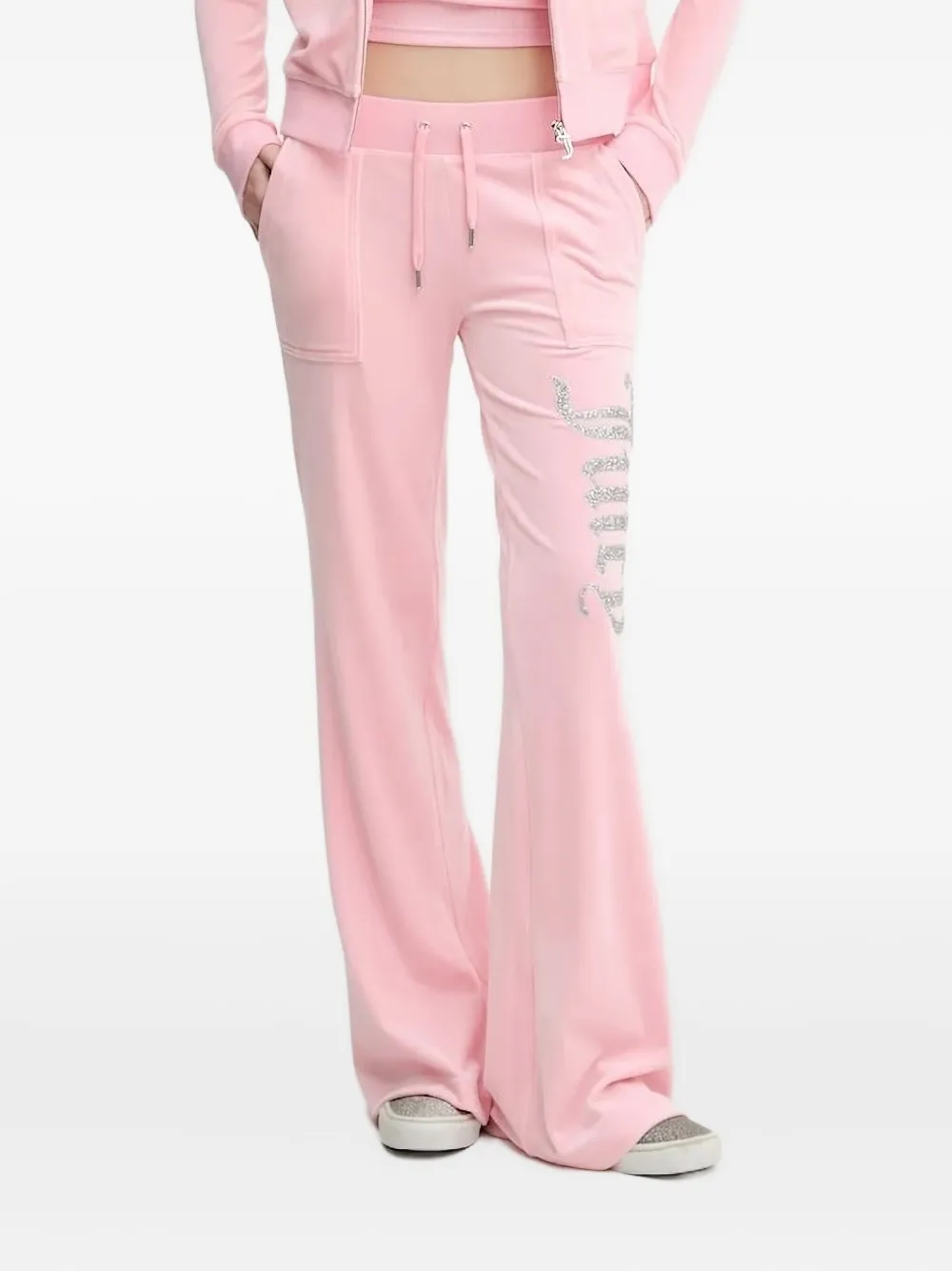 Juicy Couture rhinestone-embellished logo trousers | Pink | Image 1