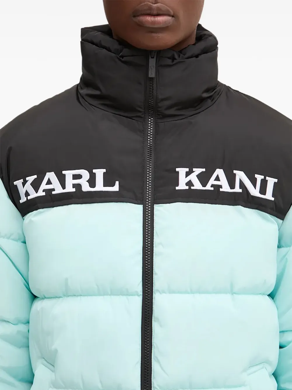 karl kani Donsjack met colourblocking Blauw