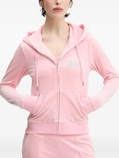Juicy Couture rhinestone-embellished zip-up hoodie