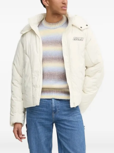 karl kani hooded quilted puffer jacket
