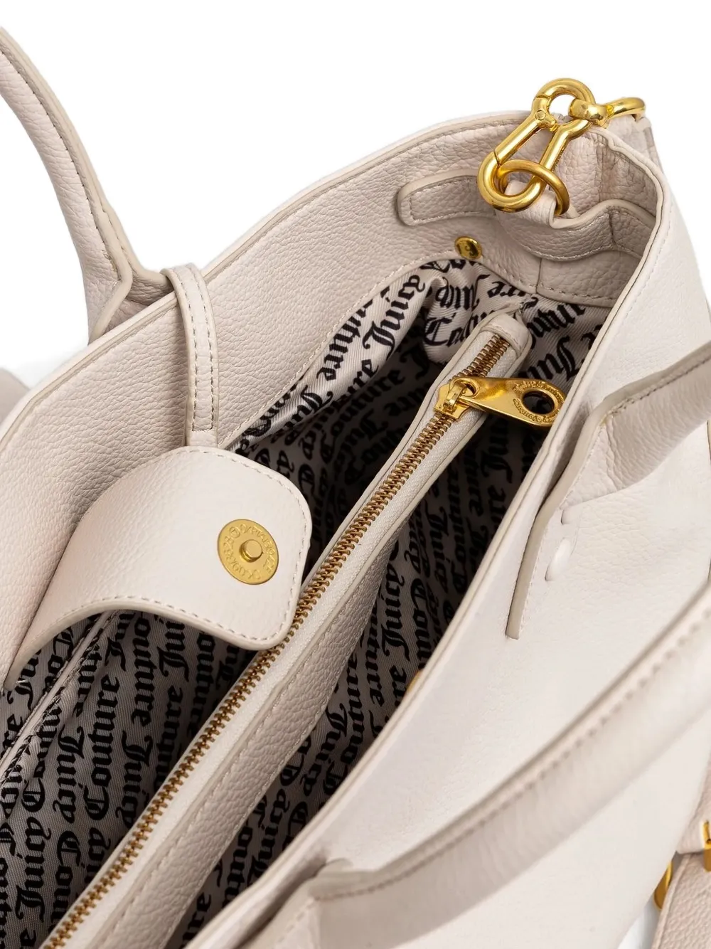 Juicy Couture Grote shopper verfraaid met ketting en rits - Beige