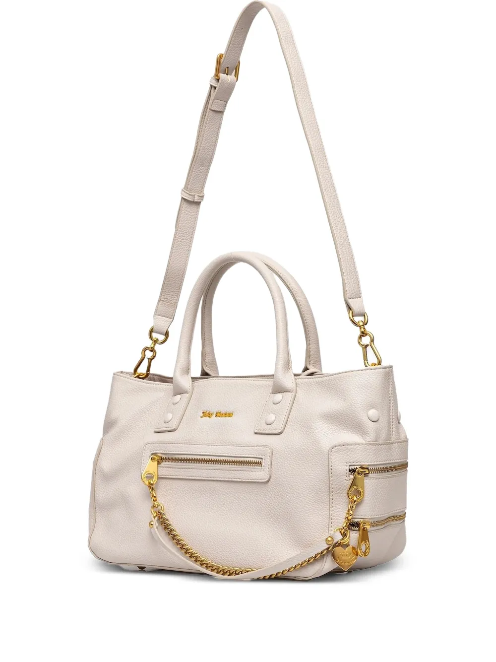 Juicy Couture large chain-embellished zip-detail tote bag | Neutrals | Image 1