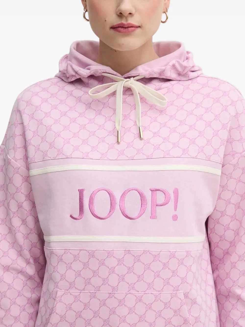 Joop! Cornflower hoodie met monogram-print Roze