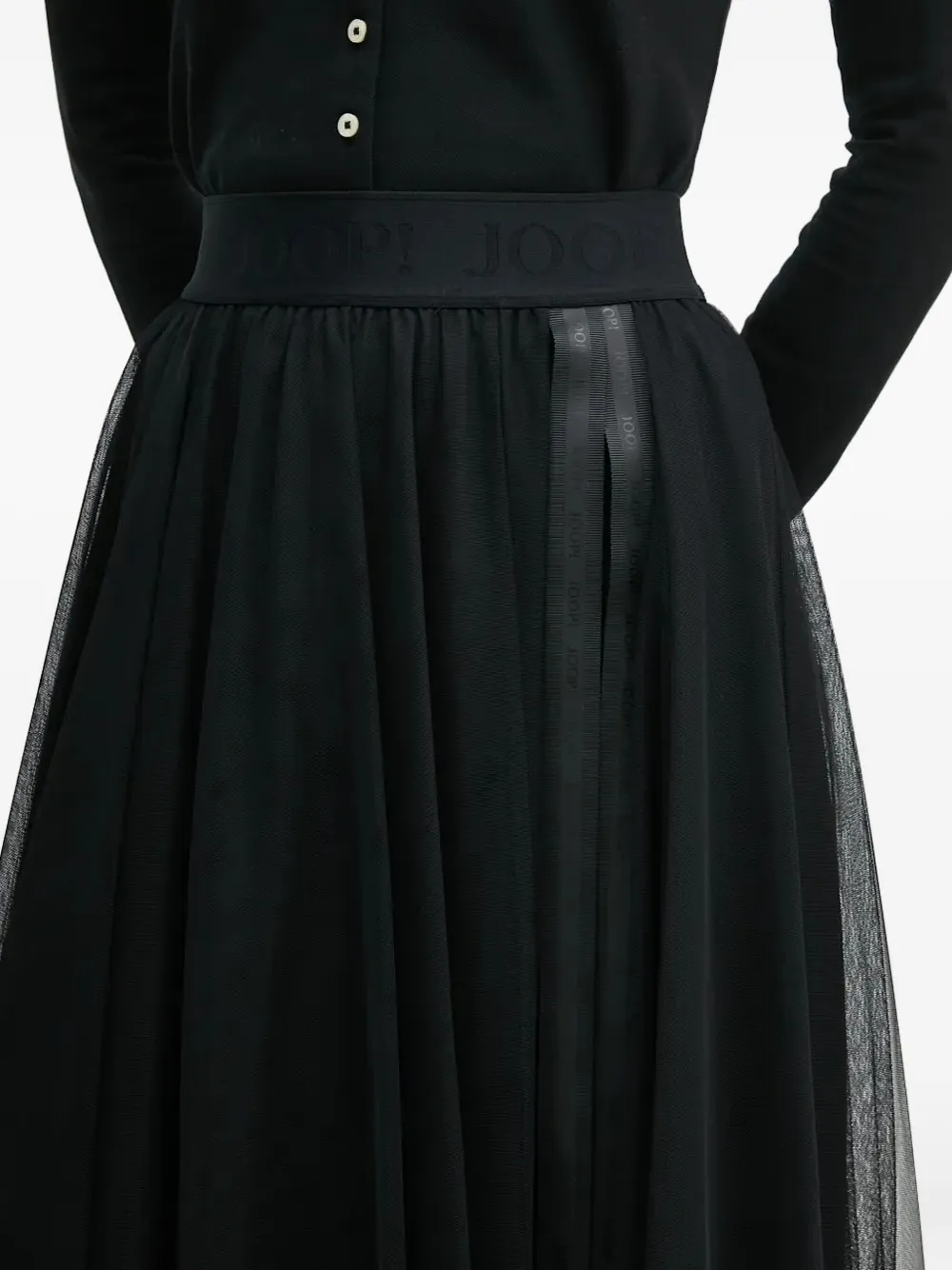 Joop Tulle A-line Midi Skirt In Black