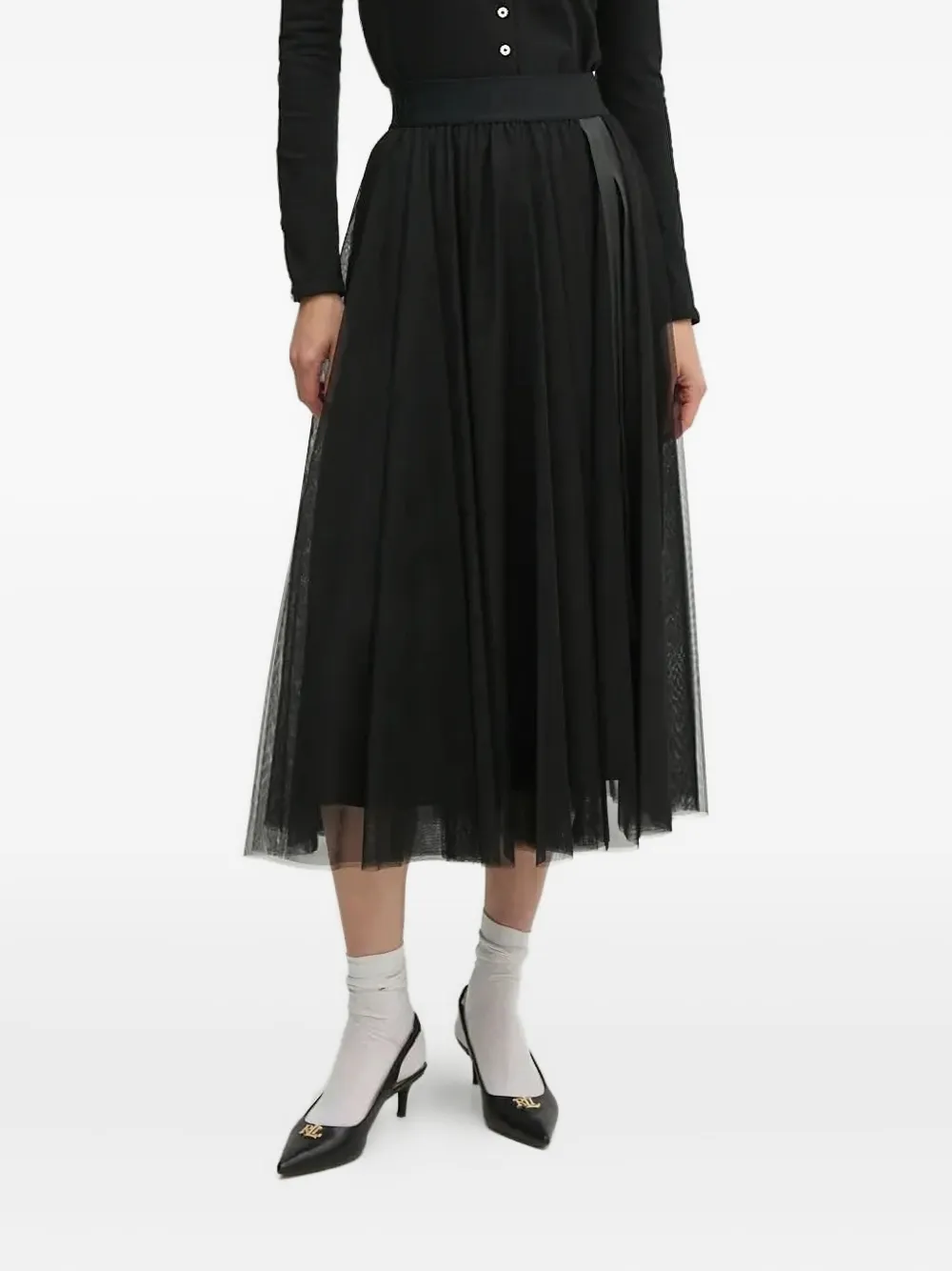 Joop Tulle A-line Midi Skirt In Black