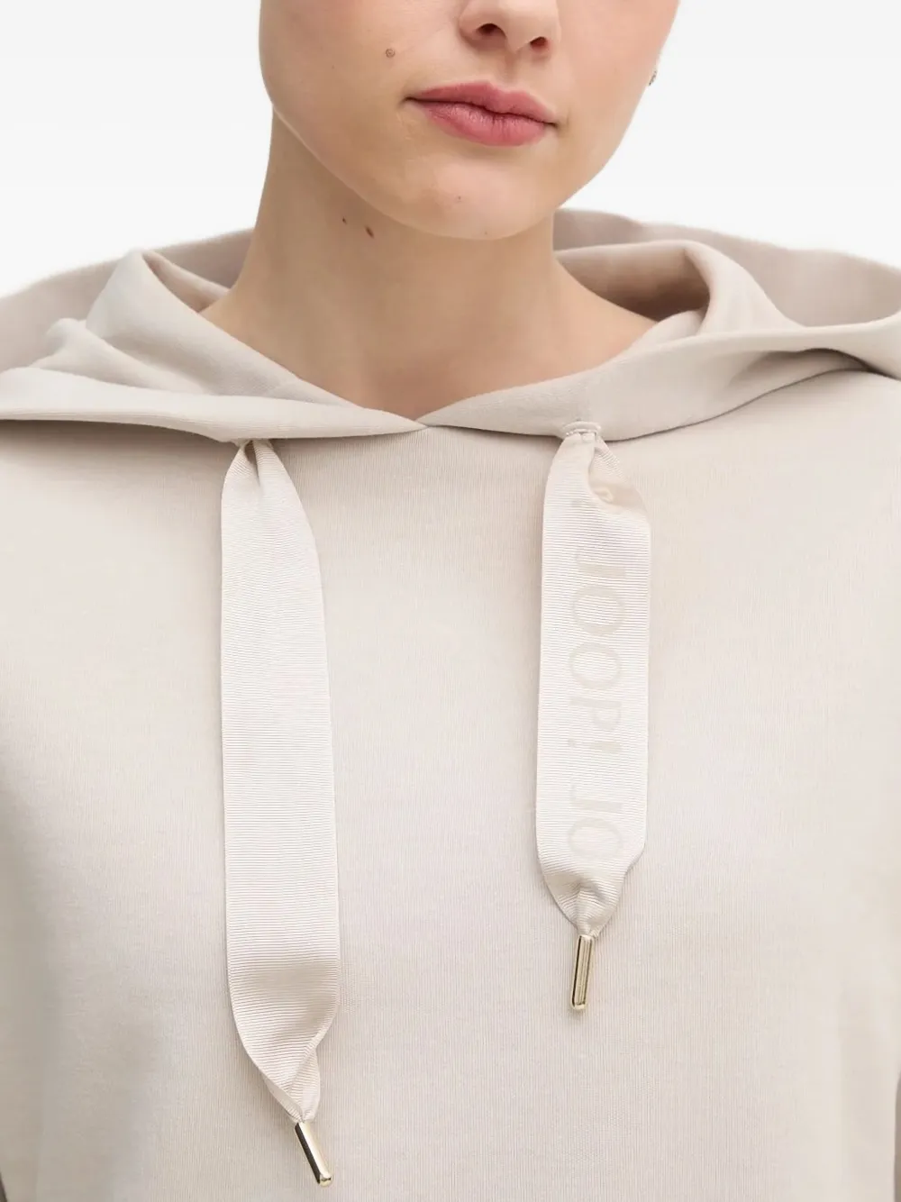 Joop! Hoodie met opgestikte zak Beige