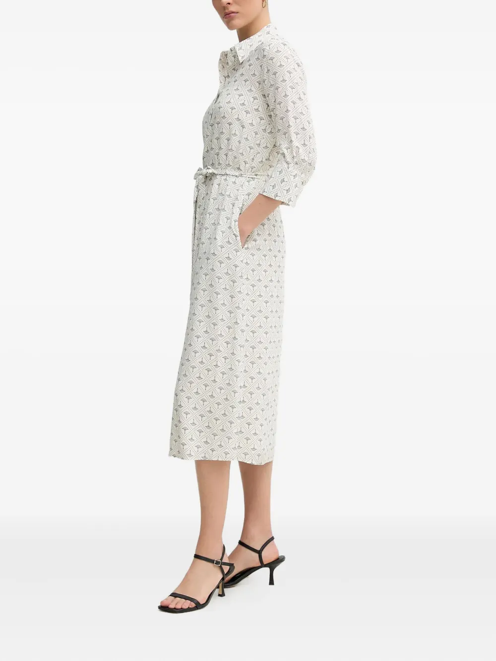 Joop! Blousejurk met bloemenprint - Wit