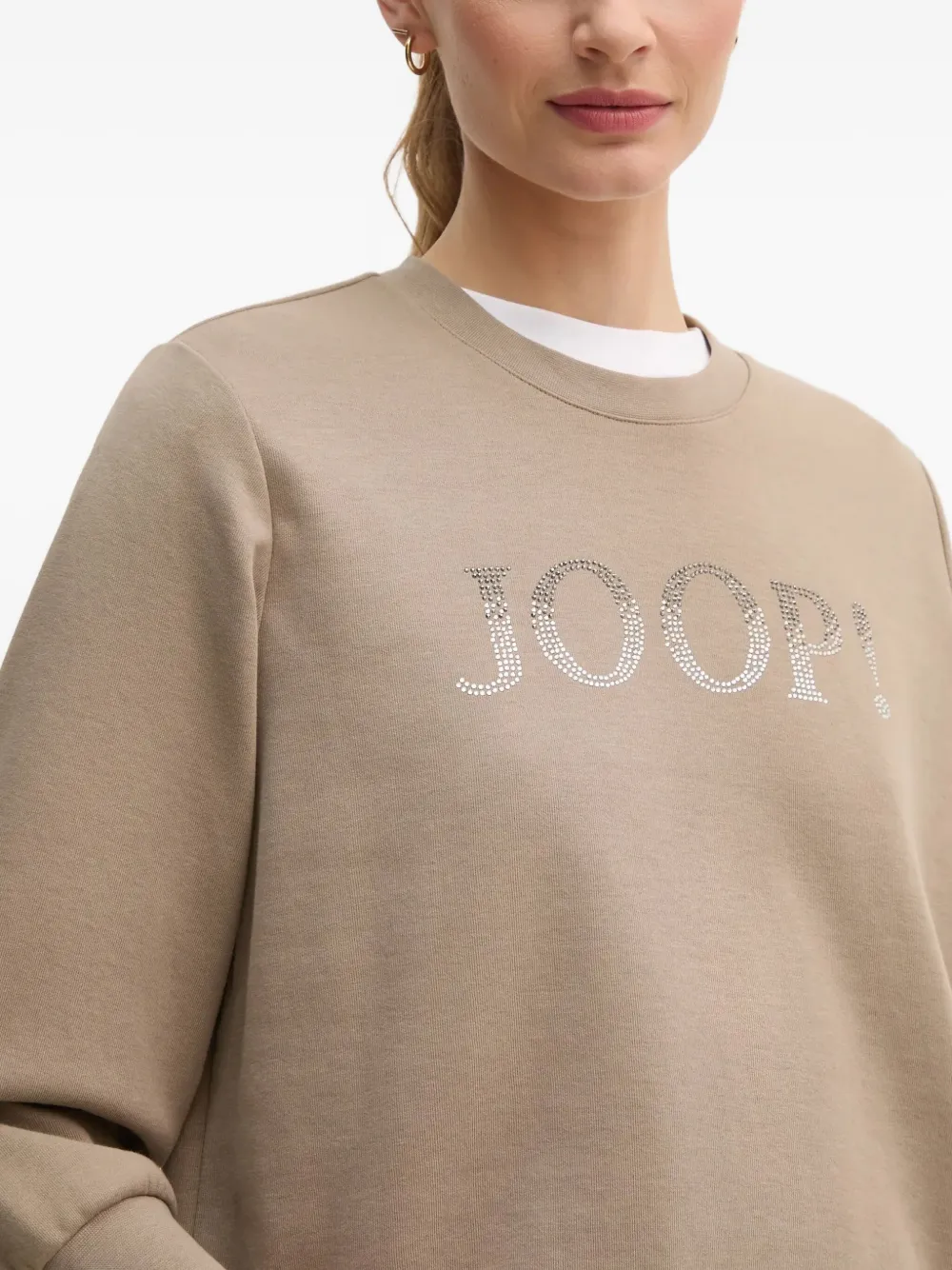 Joop Embellished-logo Sweatshirt In Neutral