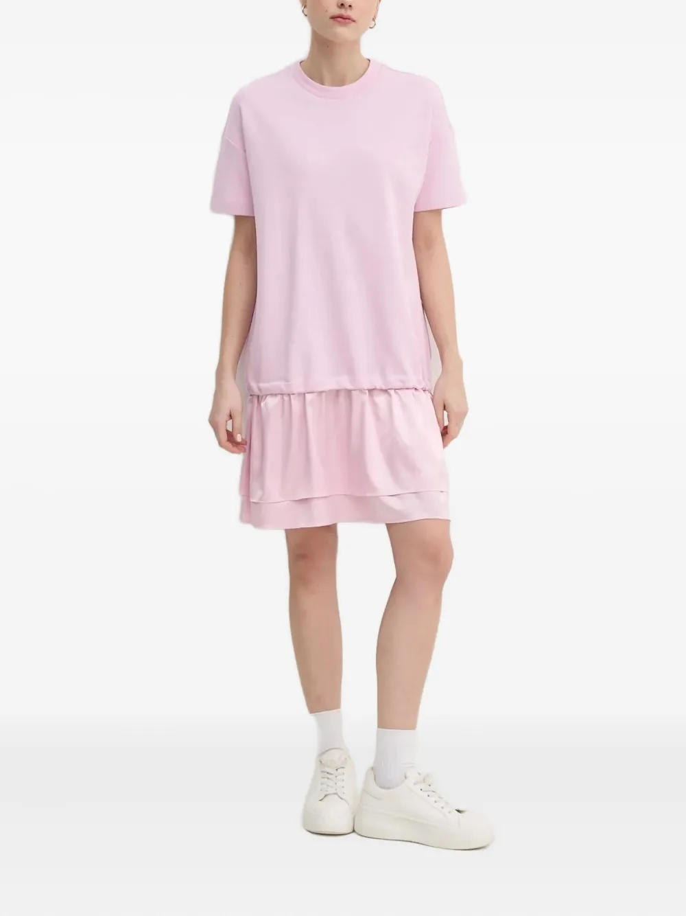 Joop! ruffled-hem T-shirt mini dress Roze