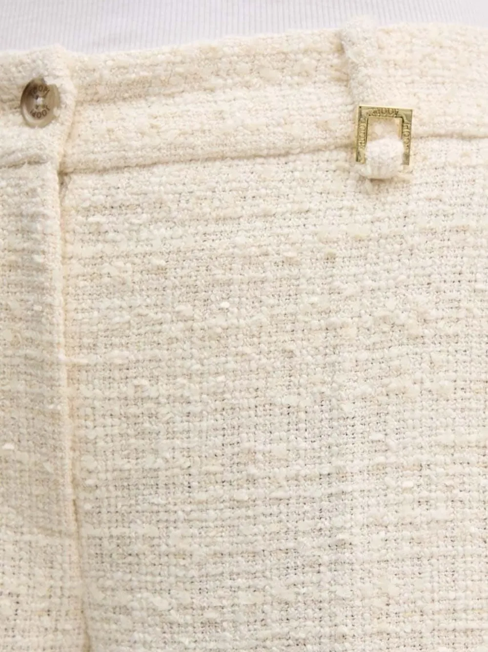 Joop! Tweed broek met knopen Beige