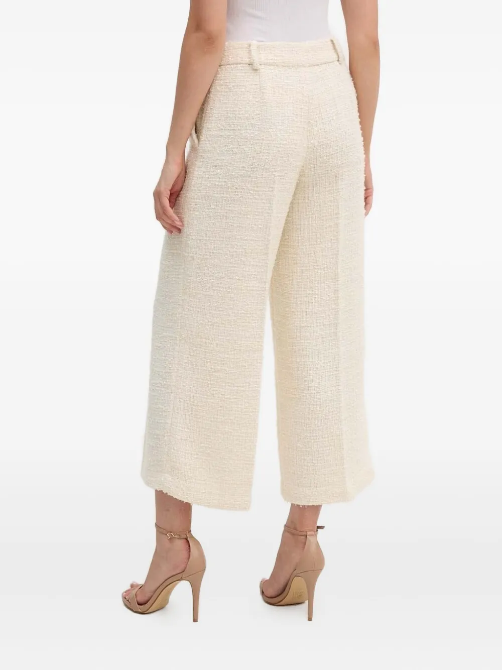 Joop! Tweed broek met knopen - Beige