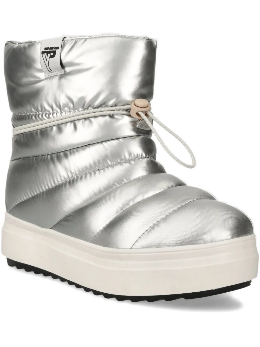 Ice play quilted metallic-effect boots Grey