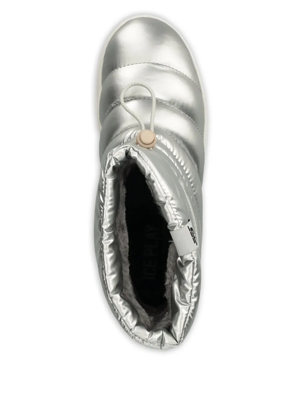 ice play quilted metallic-effect boots Grey