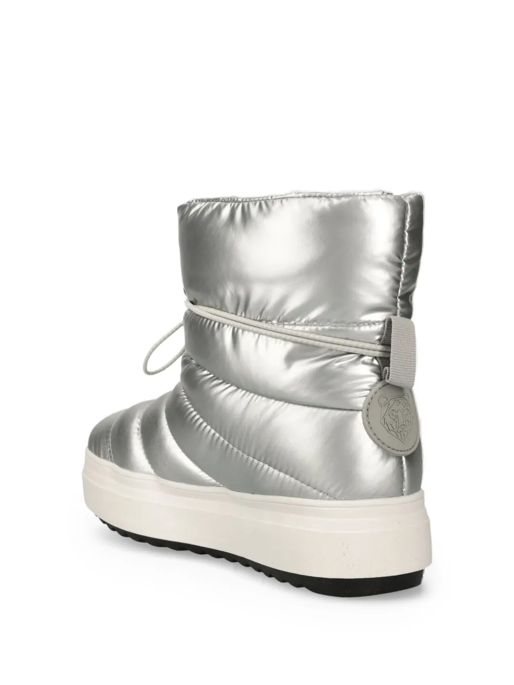 ice play quilted metallic-effect boots Grey