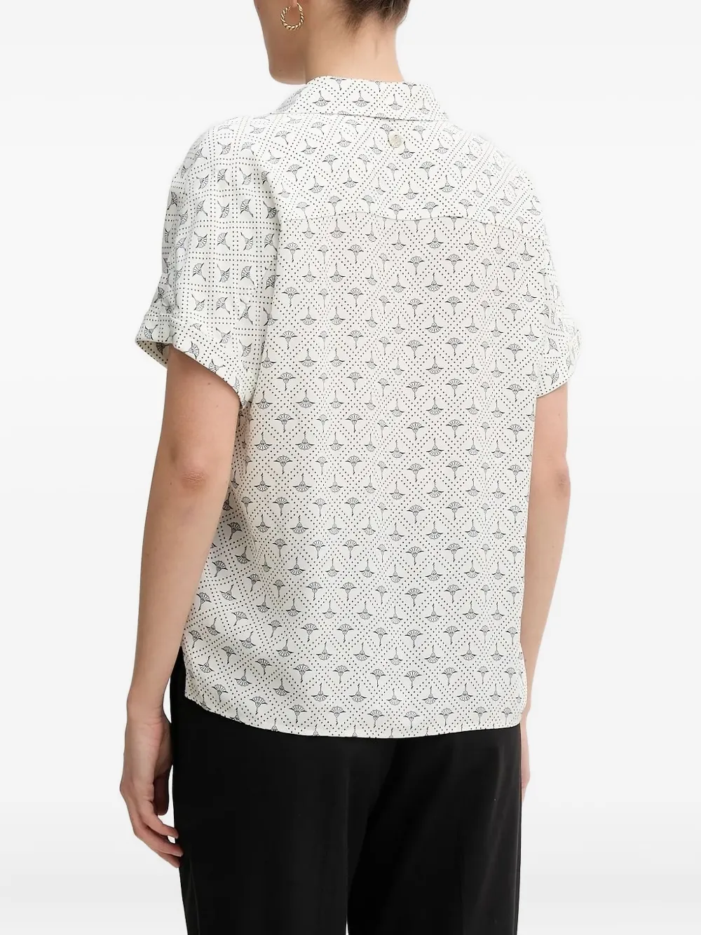 Joop! floral-print short-sleeve blouse Wit