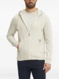Joop! zip-up drawstring hoodie - Neutrals