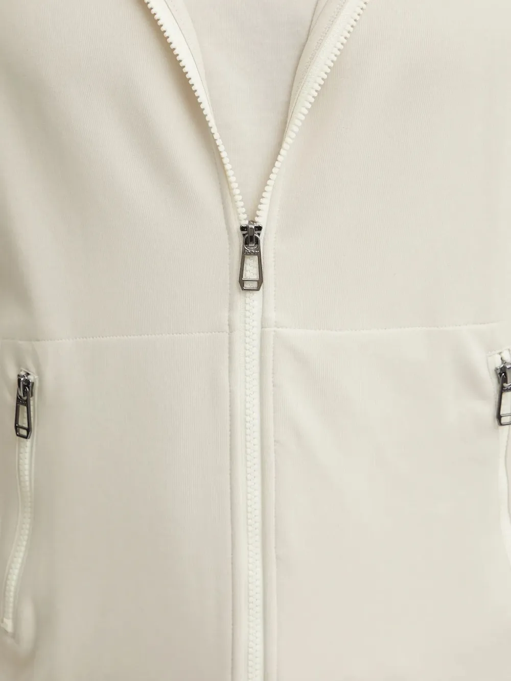 Joop Zip-up Drawstring Hoodie In Neutral