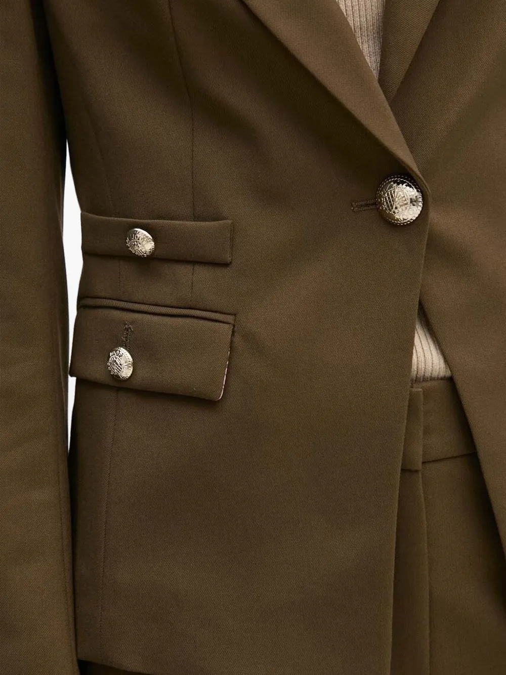 Joop! Blazer met enkele rij knopen Groen