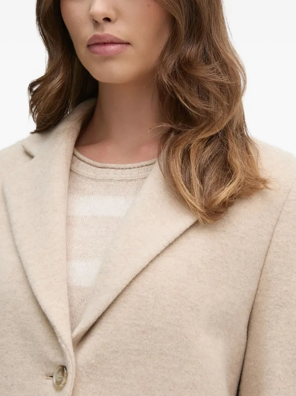 Joop Single-breasted Wool Coat In Neutral