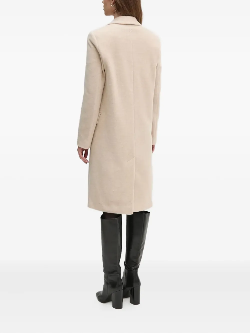 Joop Single-breasted Wool Coat In Neutral
