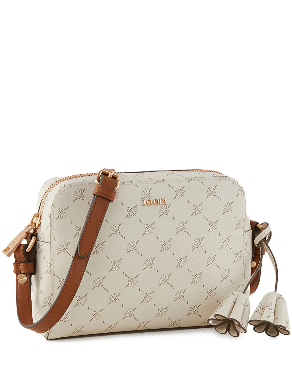 Joop! Borsa a tracolla con placca logo - Toni neutri