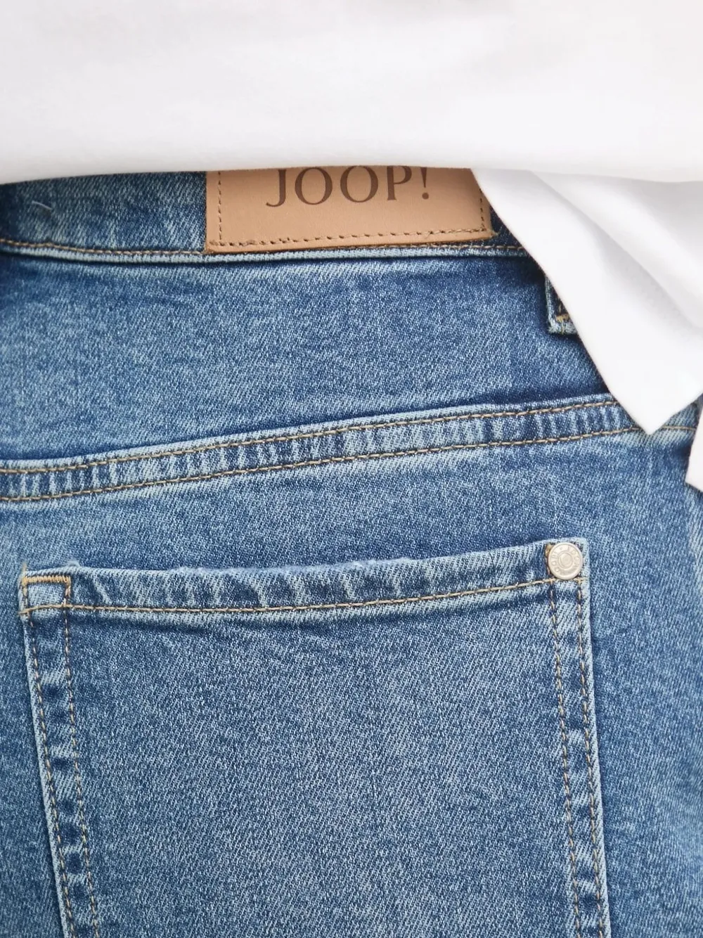 Joop! Jeans met franje afwerking Blauw