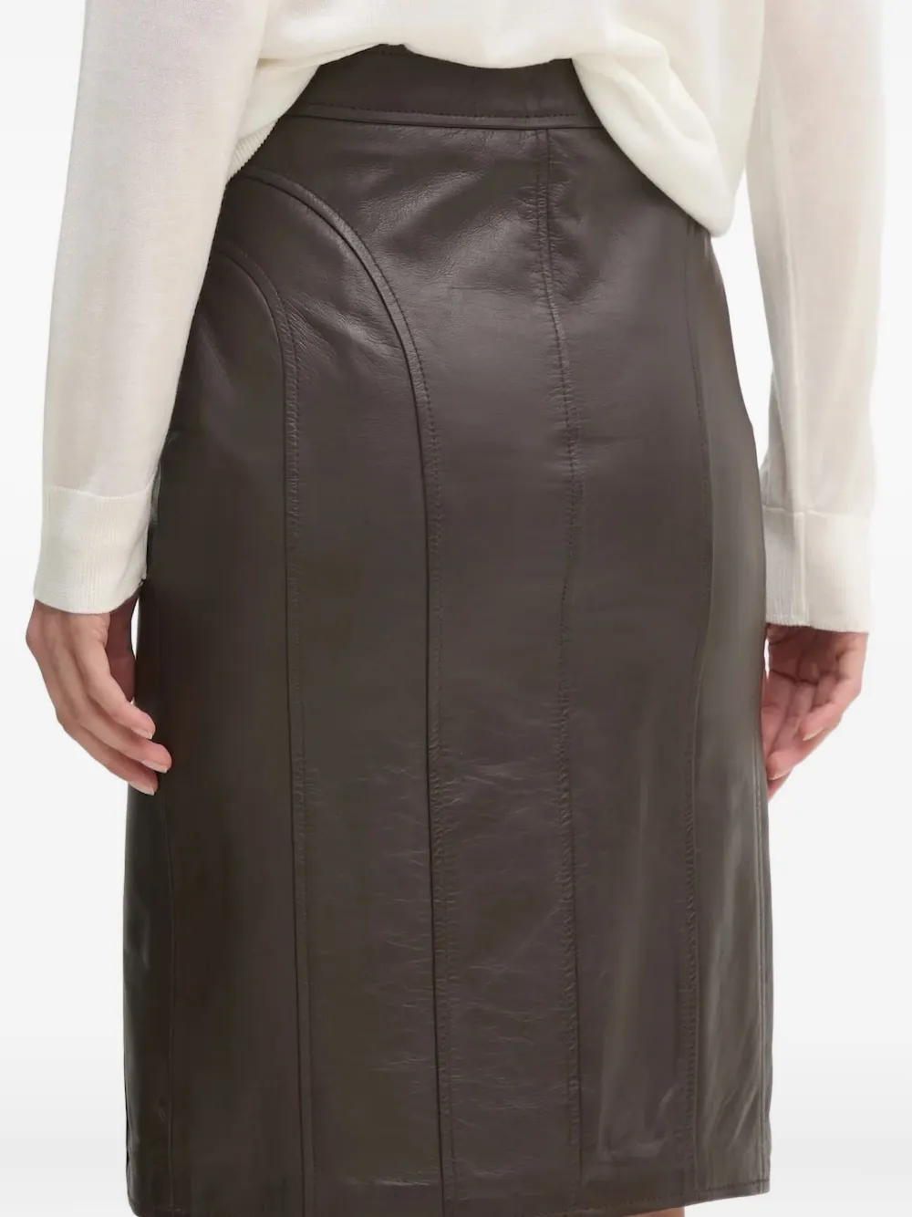Joop! Leren rok Bruin