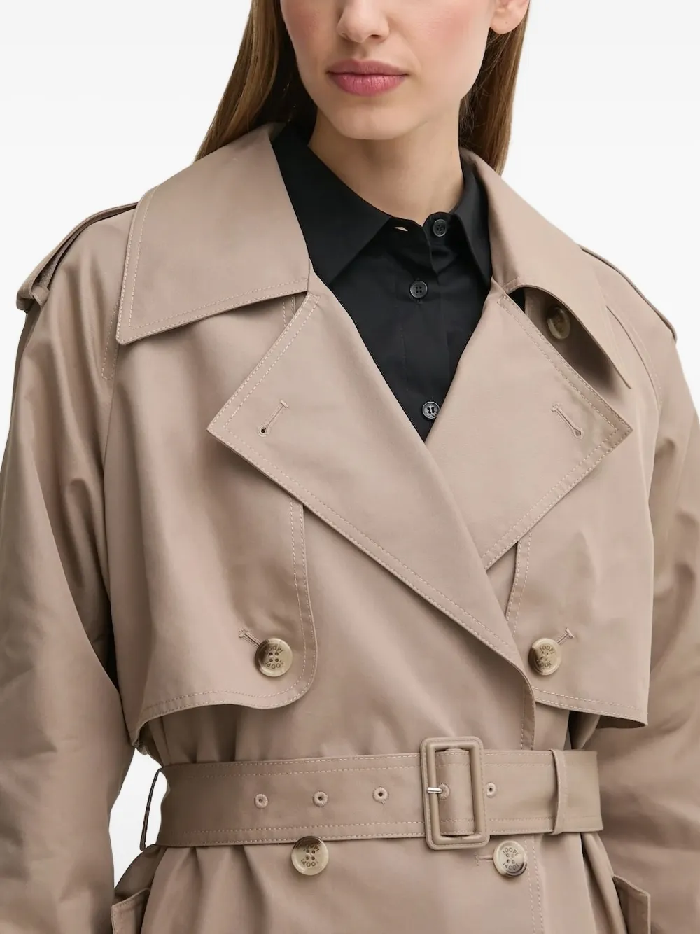 Joop! Trenchcoat met ceintuur Beige