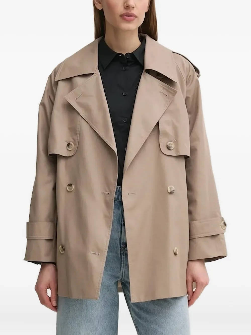 Joop! Trenchcoat met ceintuur Beige