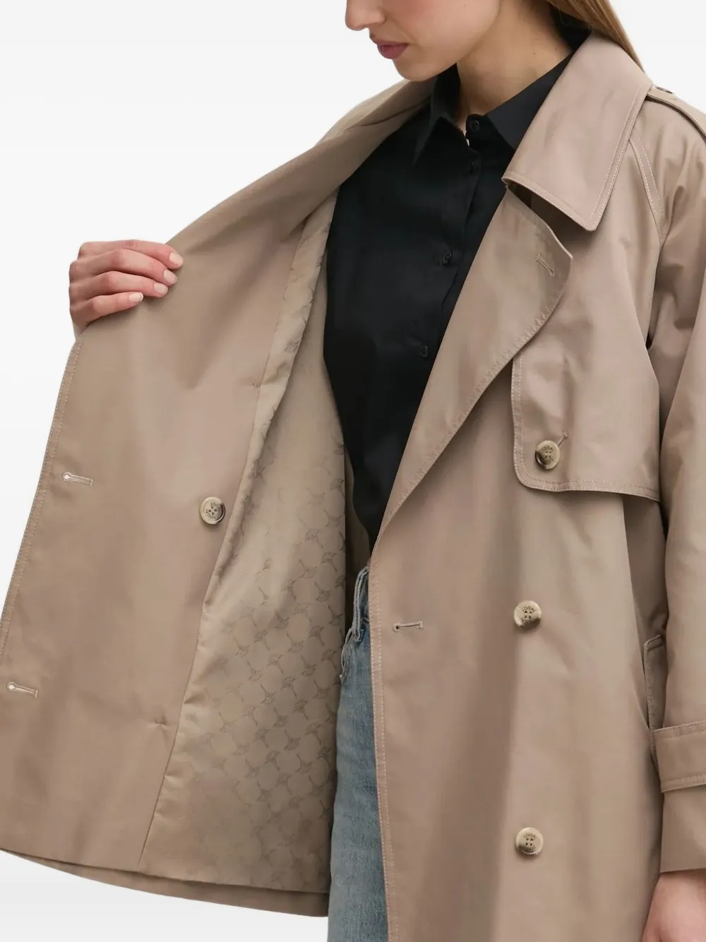 Joop! Trenchcoat met ceintuur Beige